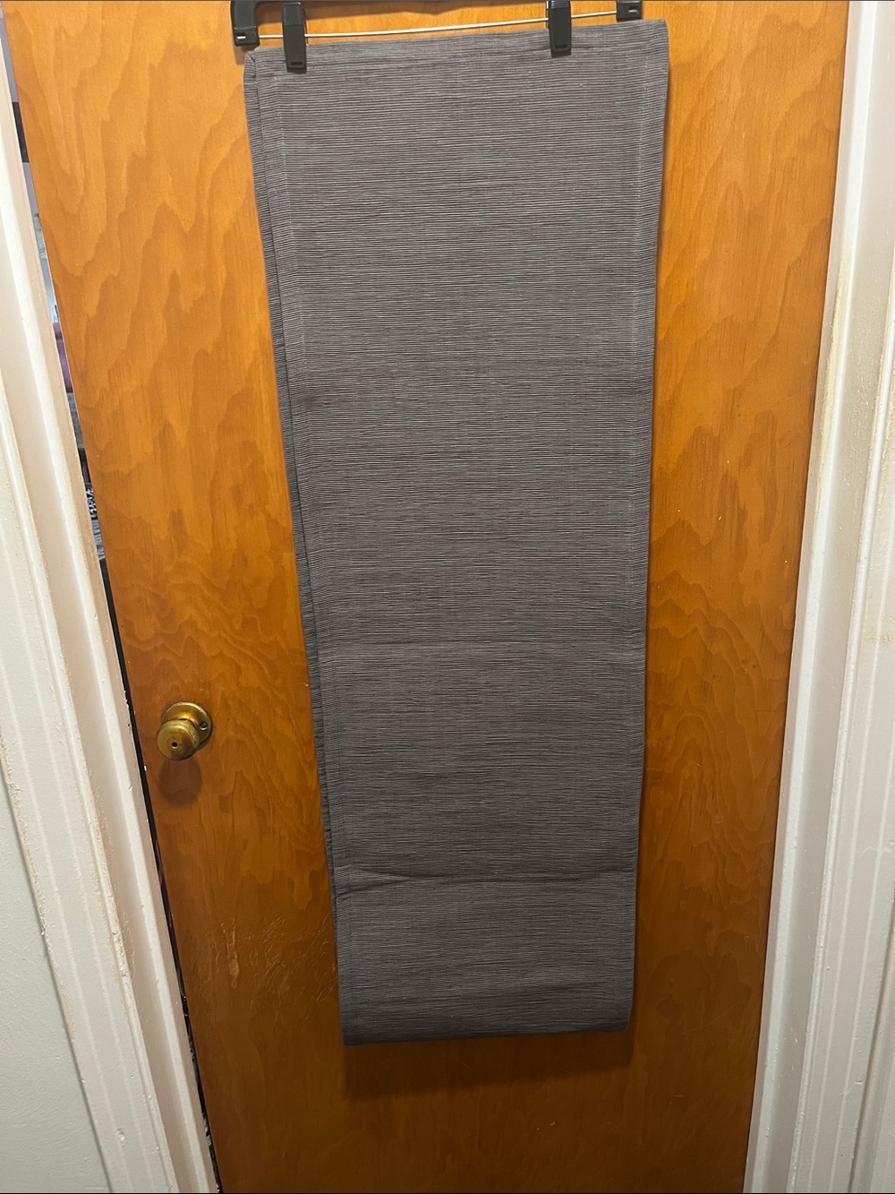 Crate&Barrel Graphite Textured 90x 14 in Table Runner